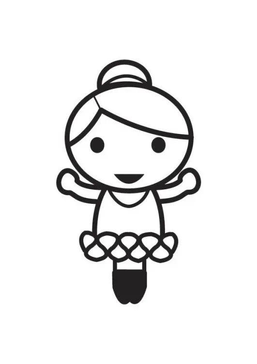 Раскраска Игрушечная балерина