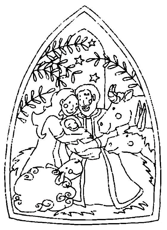 Младенец на руках Иосифа и Марии