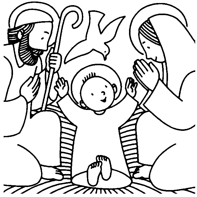 Маленький Иисус с Иосифом и Марией
