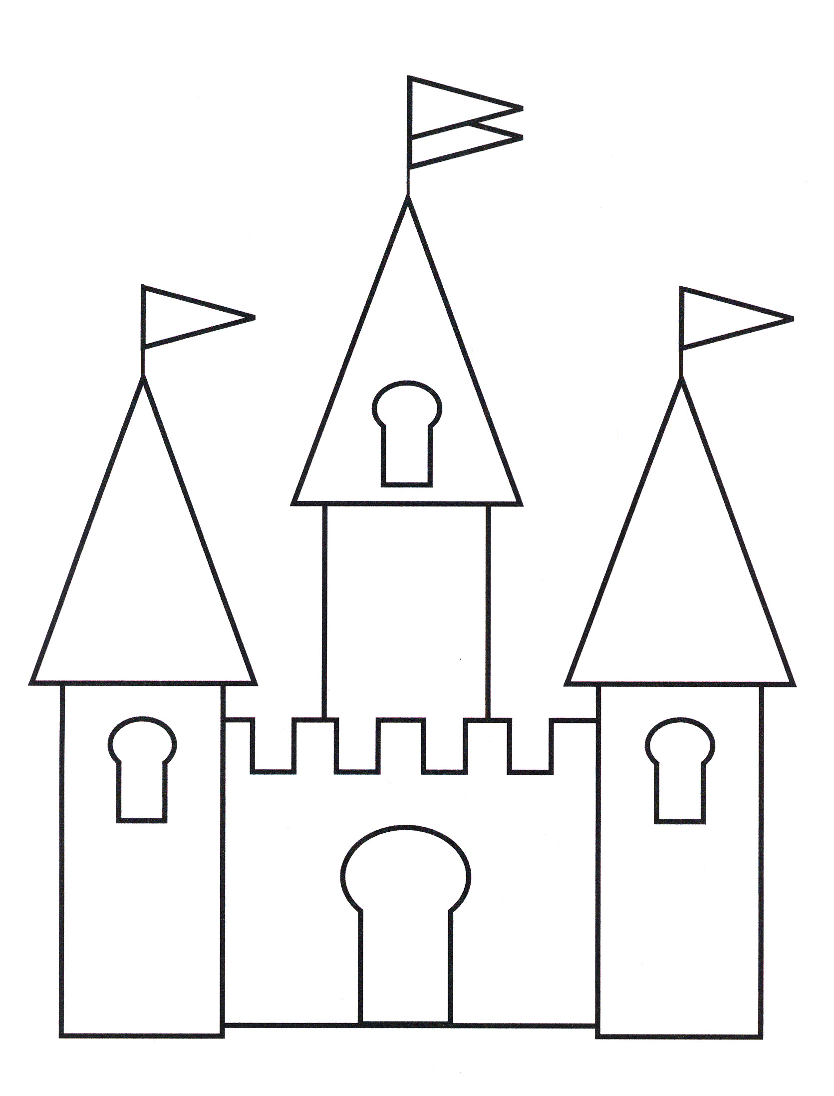 Замок из геометрических фигур
