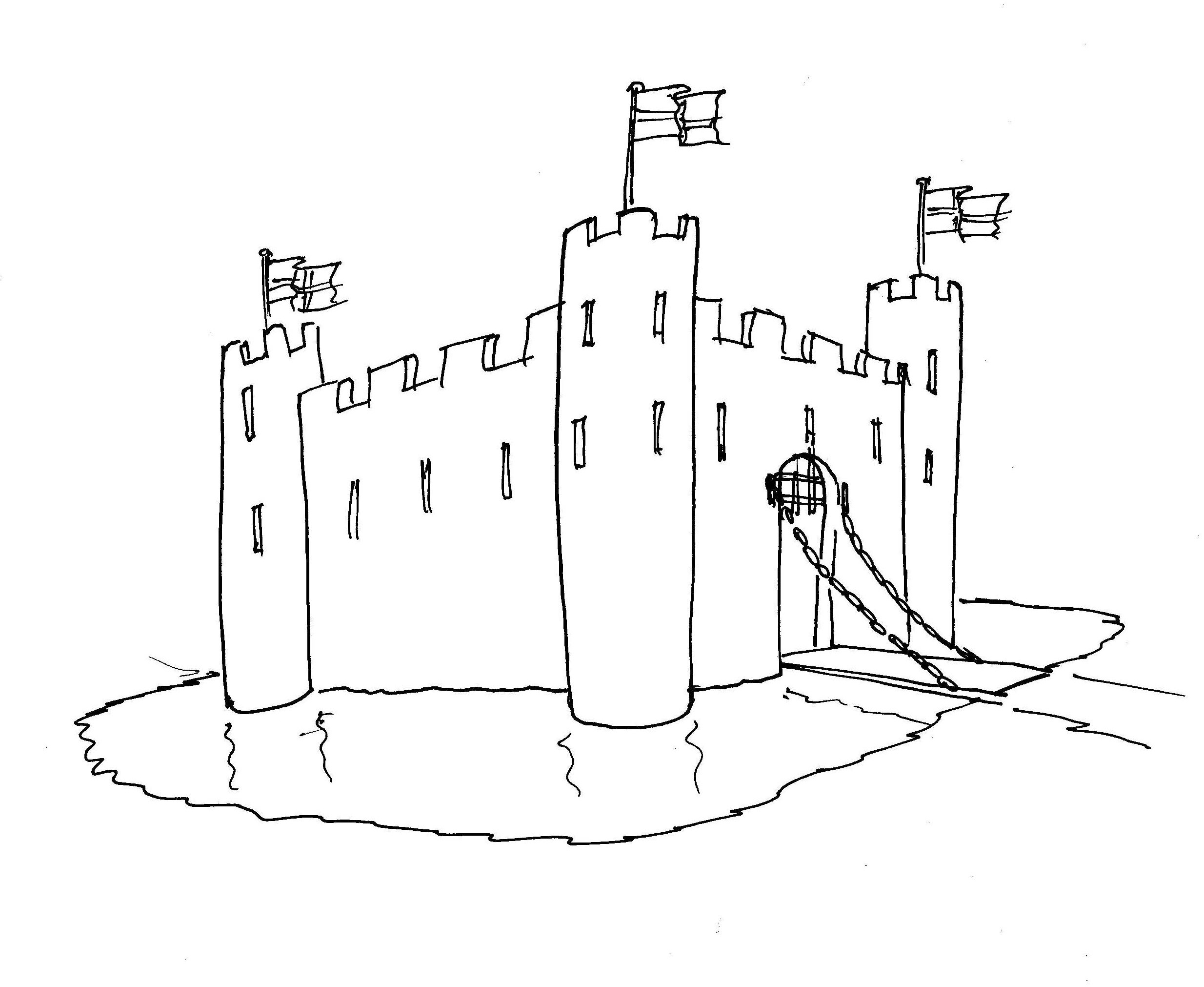 Генуэзская крепость раскраска