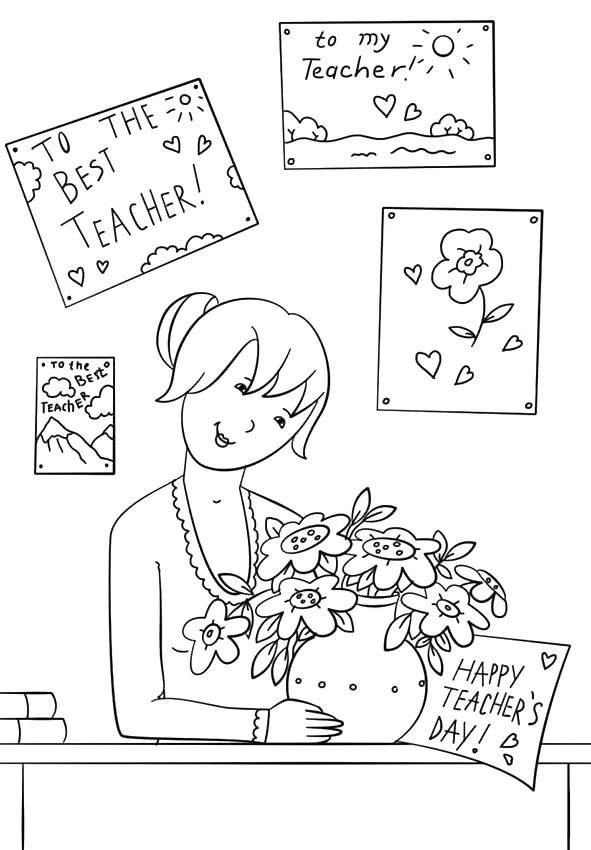 Раскраска Лучшему учителю! (To The Best Teacher!)