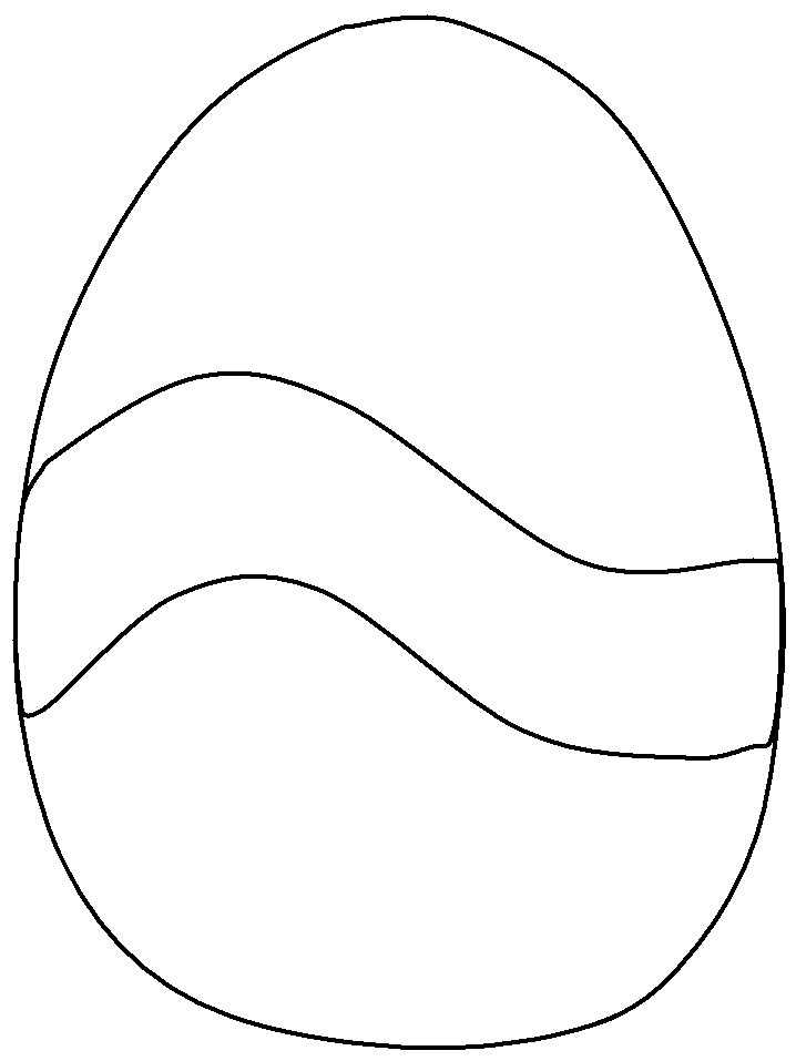 Пасхальнон яйцо с рисунком - волной