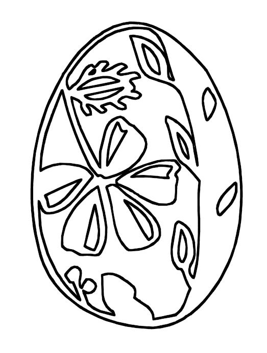 Пасхальное яйцо с узором - лесной темой