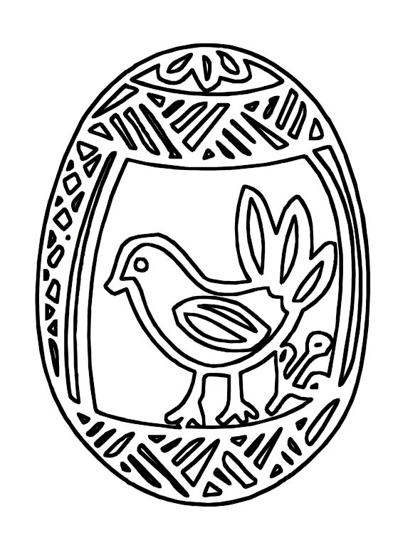 Пасхальное яйцо с птичкой