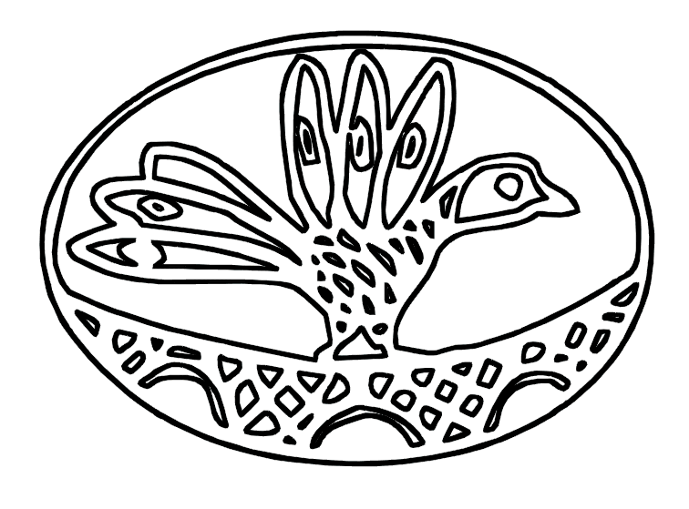 Пасхальное яйцо со стилизованной птицей
