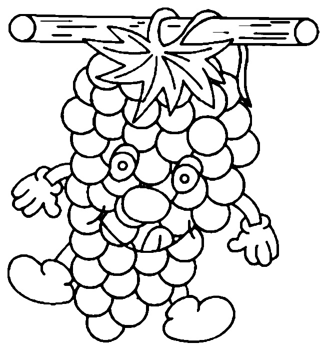 Мультяшная гроздь винограда