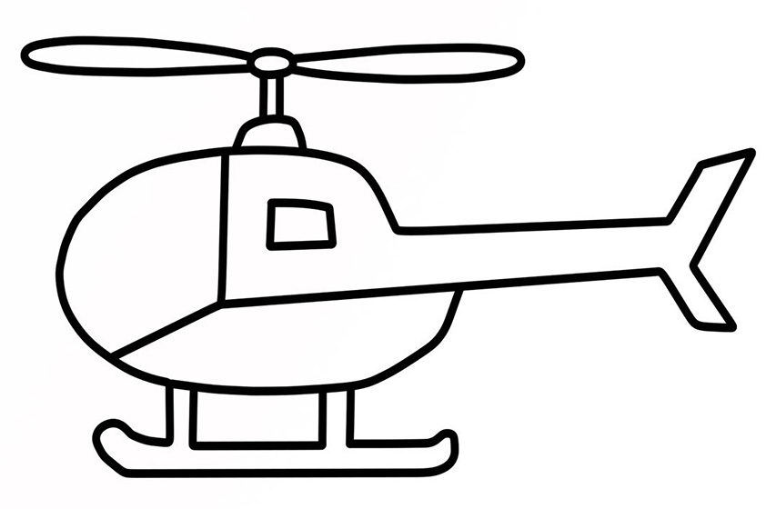 Раскраска «Вертолёт для детей»