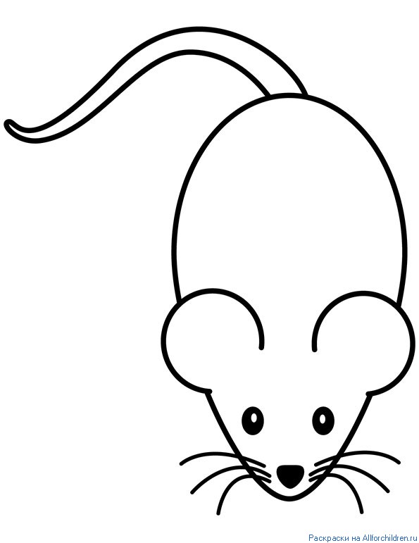 Раскраска компьютерная мышь – Развивающие иллюстрации