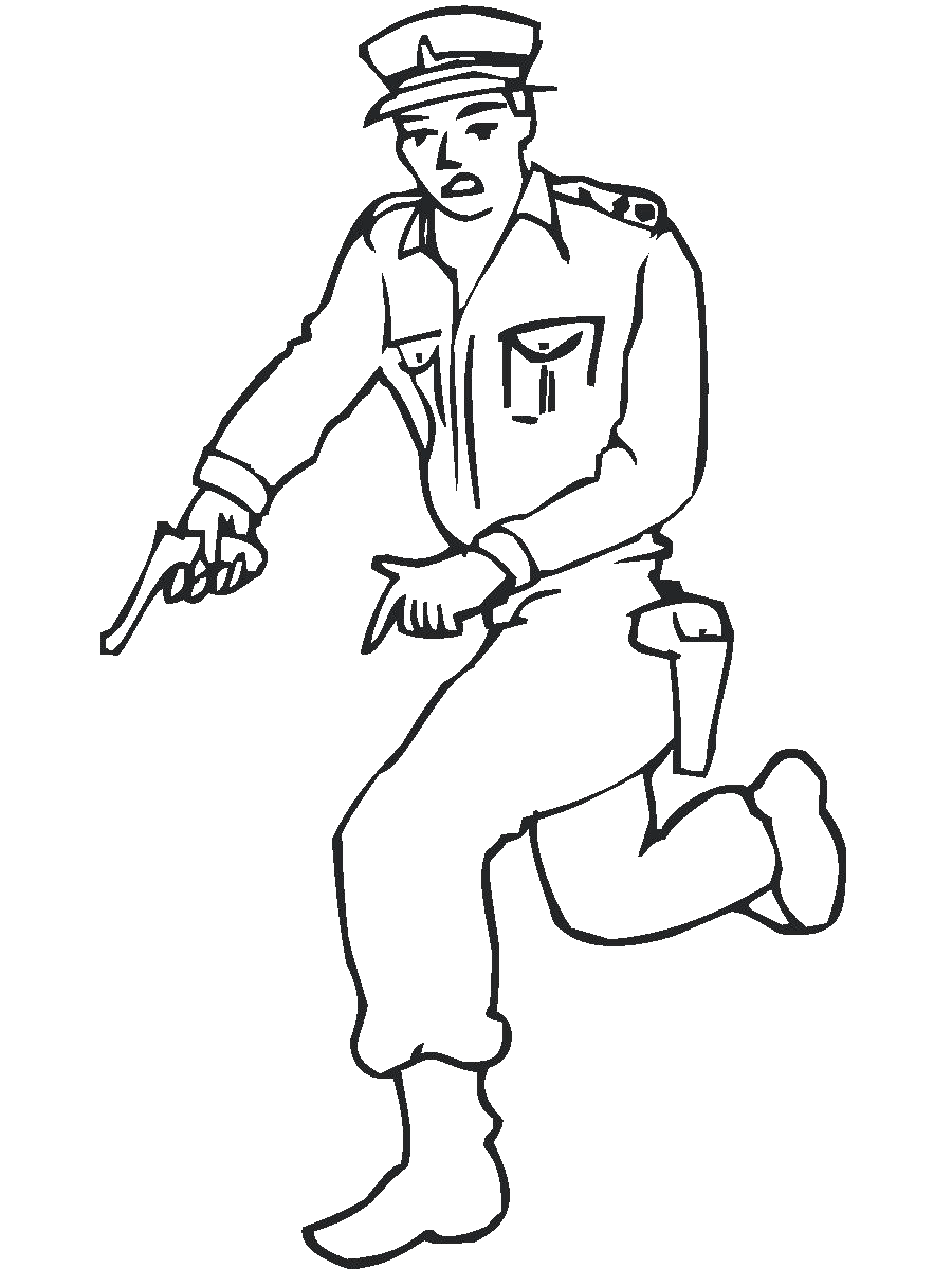 Раскраска полиция человек