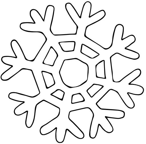 Восьмилучевая снежинка с двумя кругами в центре