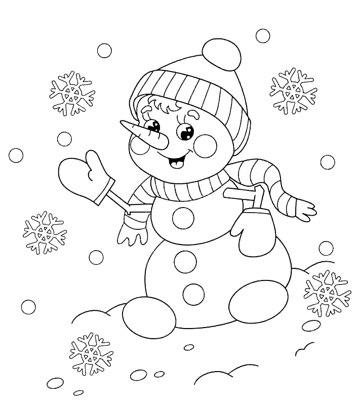 Раскраска Снежинка для маленьких детей