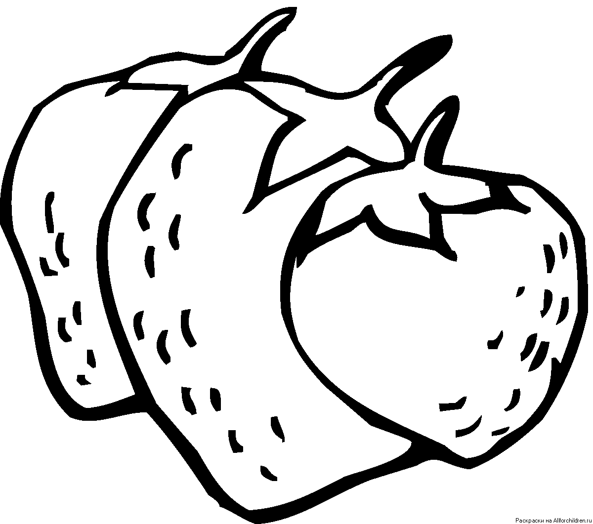 Раскраска яблоко груша клубника