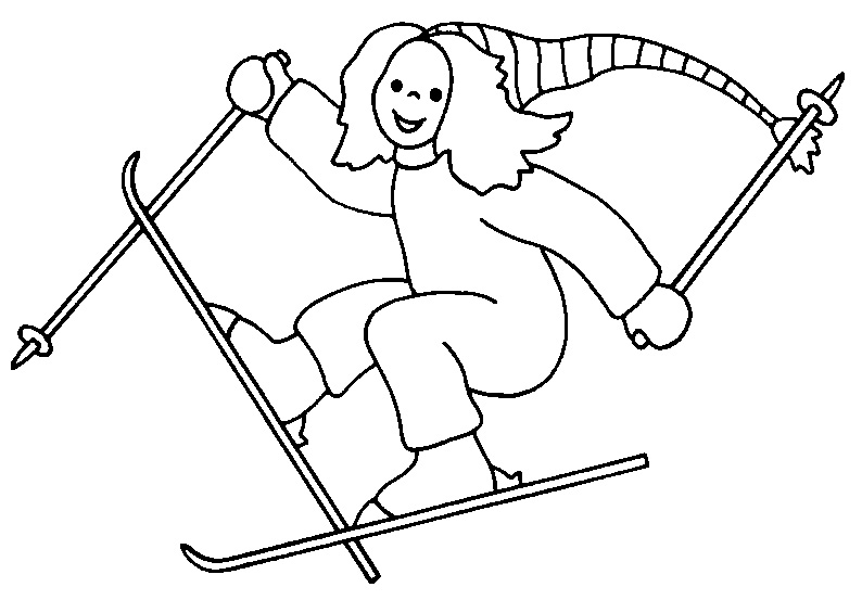 Веселая лыжница