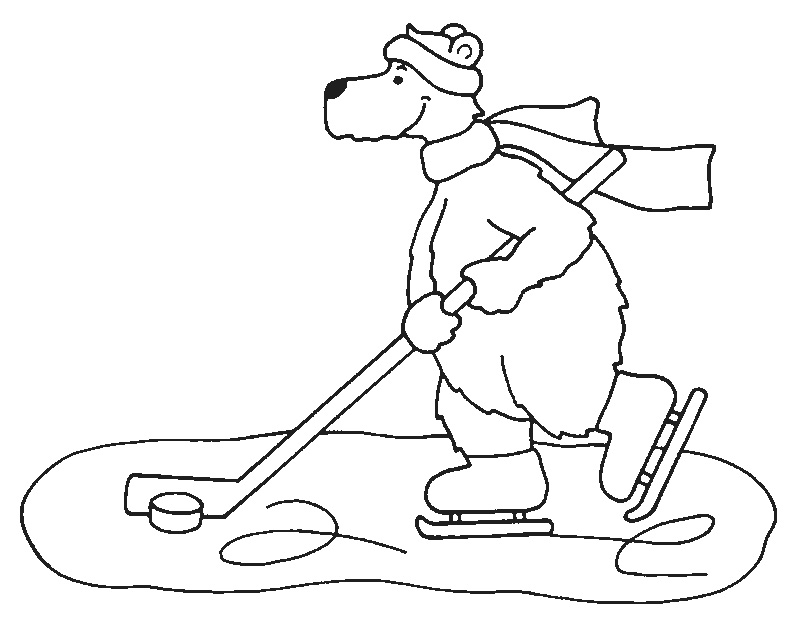 Мишка-хоккеист