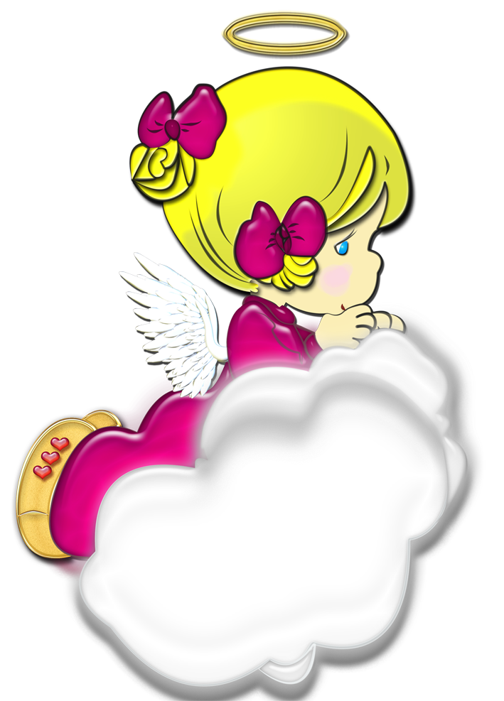 Ангелочек-девочка на облачке