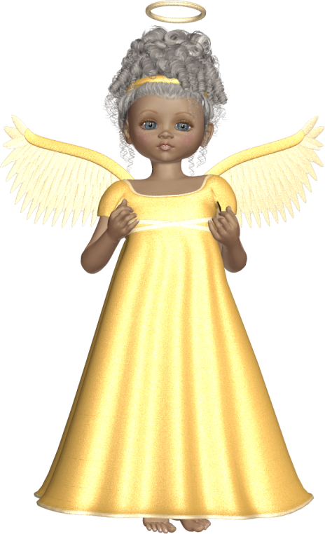 Девушка-ангел в жёлтом платье
