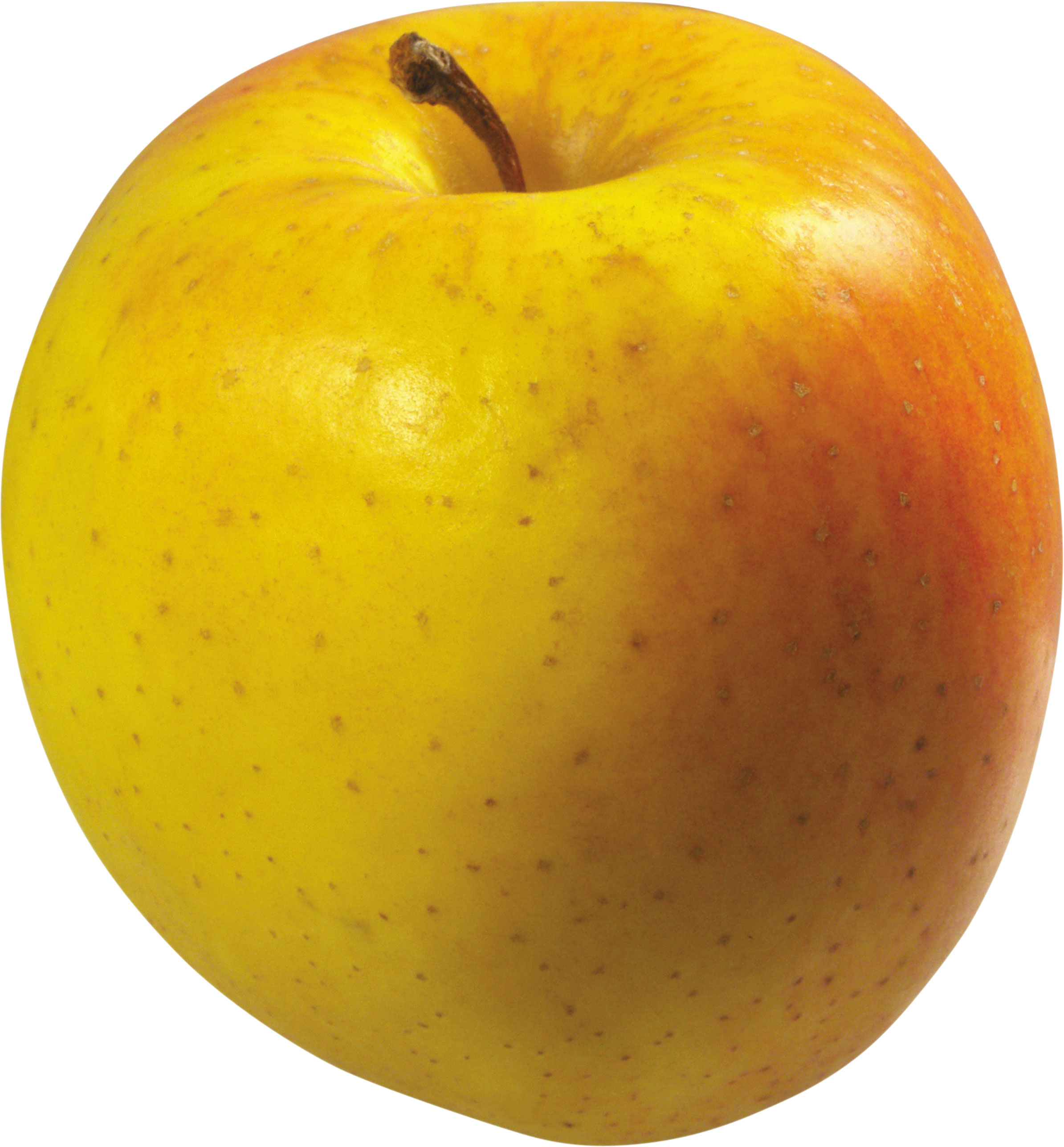 Желтое яблоко с алым бочком
