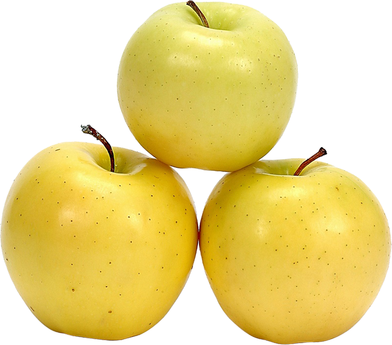 Три желтых яблока