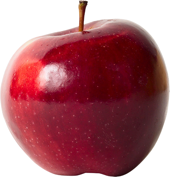 Бордовое яблоко (прозрачный фон)