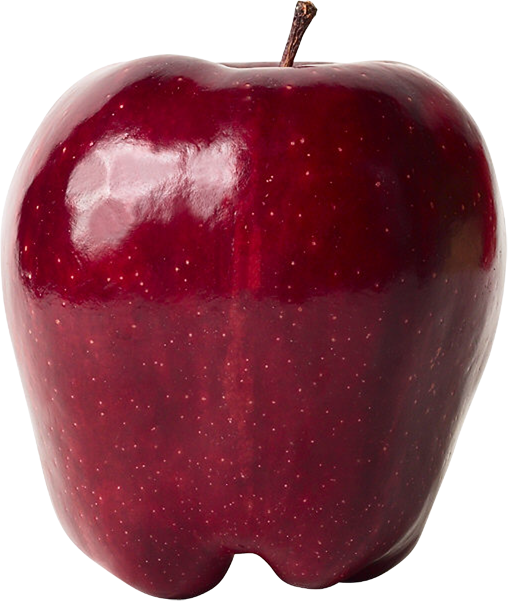 Бордовое яблоко (png, прозрачный фон)
