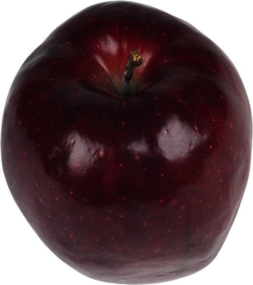 Темно-красное яблоко (png, прозрачный фон)