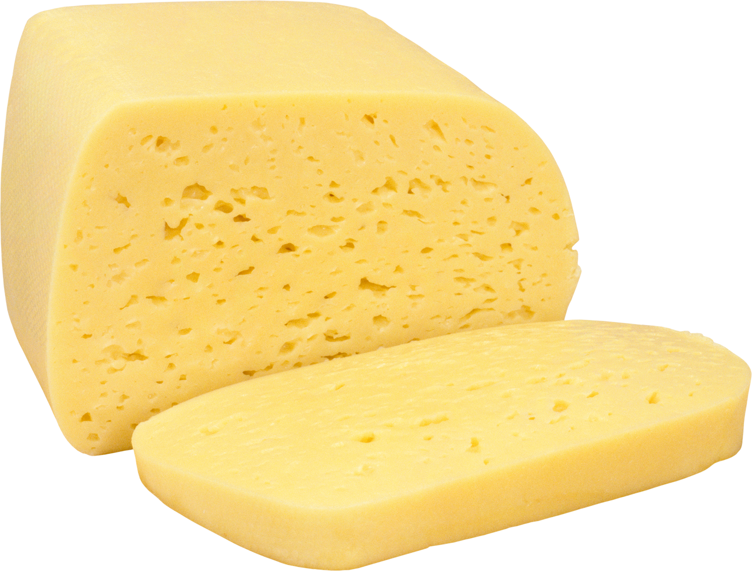 Головка сыра с отрезанным ломтем