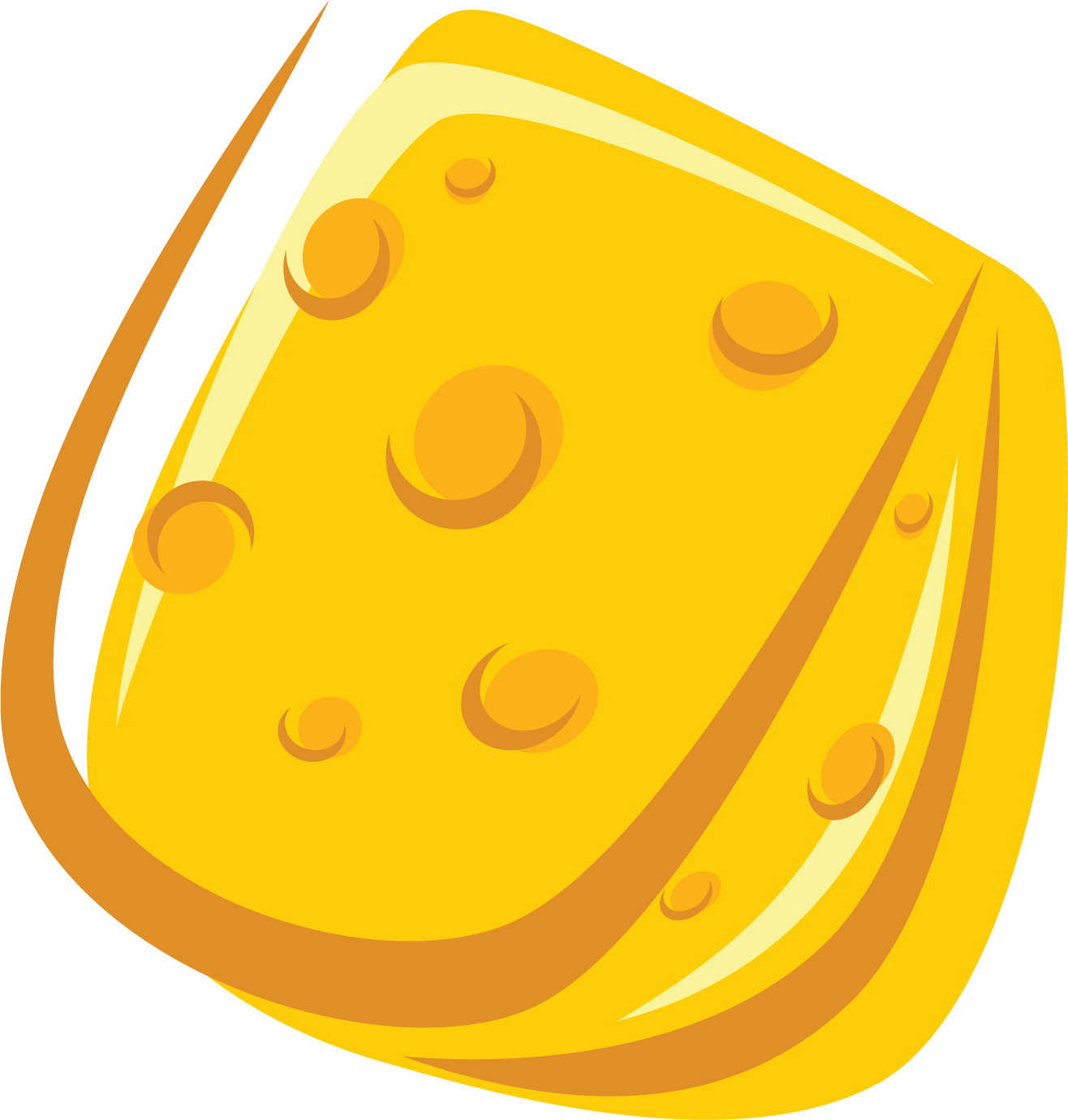 Ломтик сыра. Картинка в формате PNG на прозрачном фоне