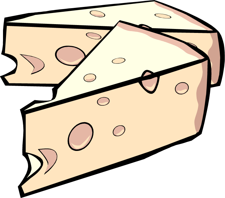 Два кусочка сыра. Картинка в формате PNG на прозрачном фоне