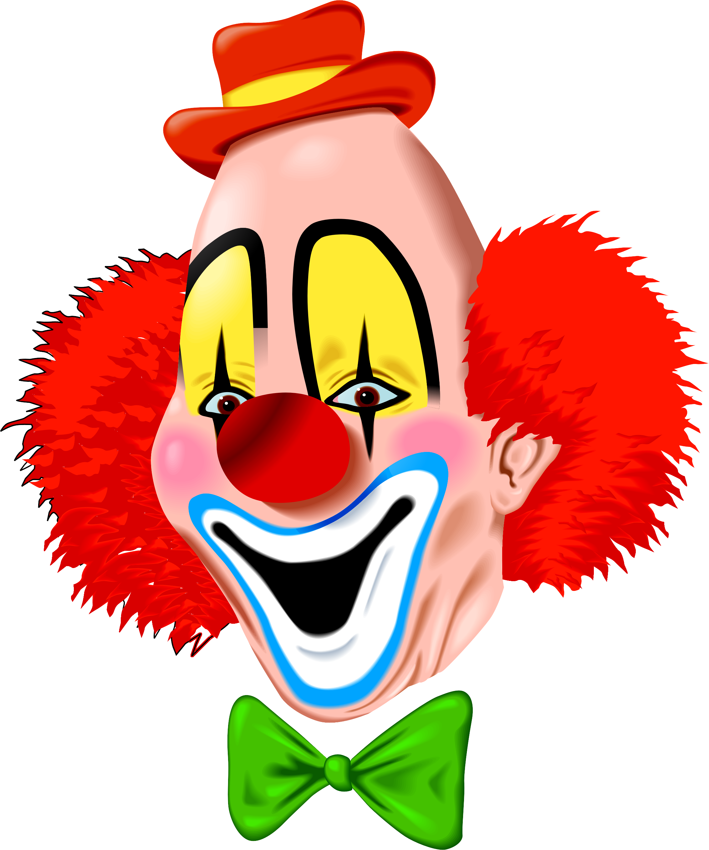 Голова клоуна. Лицо клоуна. Морда клоуна. Клоуны для детей.