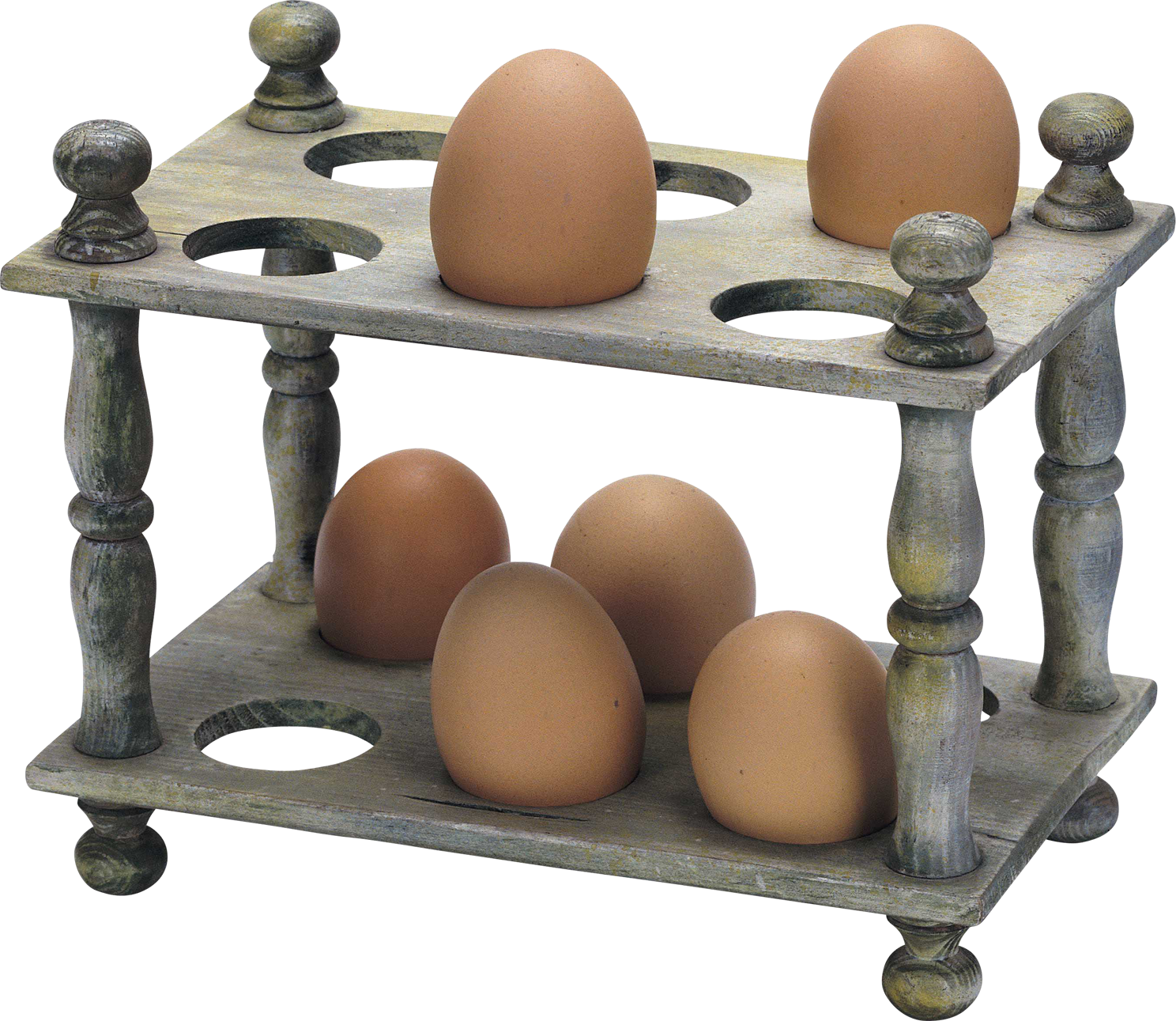 Яйца в деревянной подставке