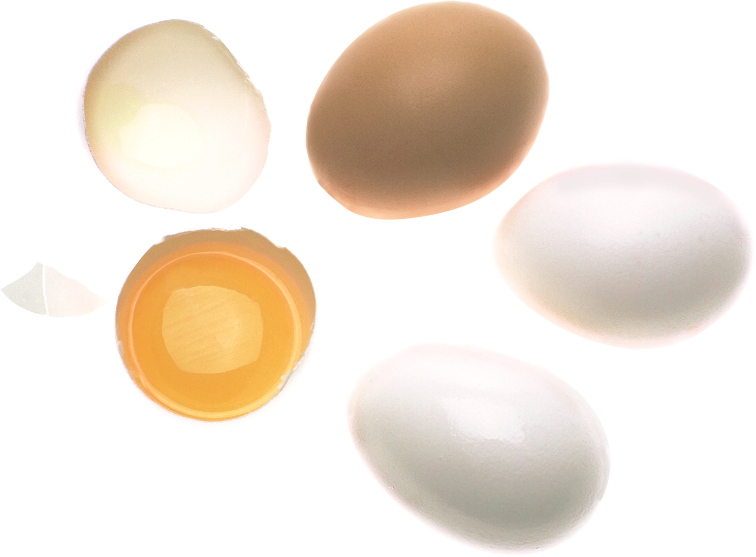 Четыре яйца и разбитое яйцо
