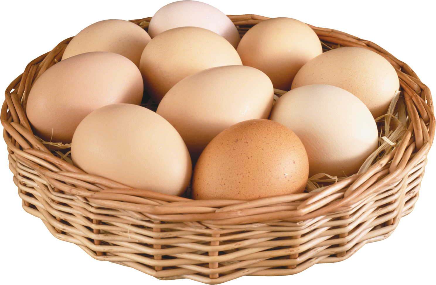 Яйца фото куриные в корзинке