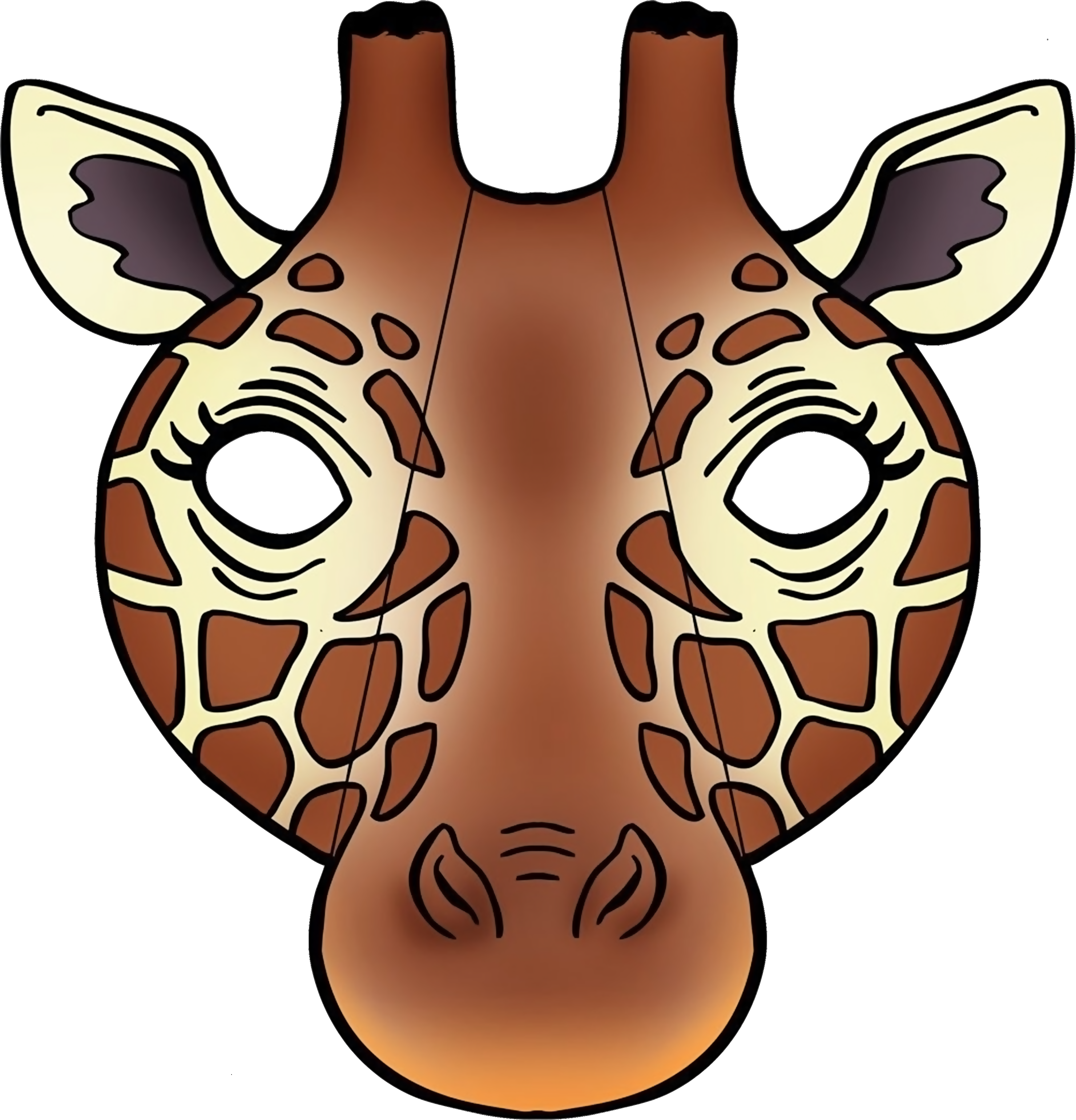 Маски животных. Маски для детей животные. Маска жирафа. Карнавальные маски животных.