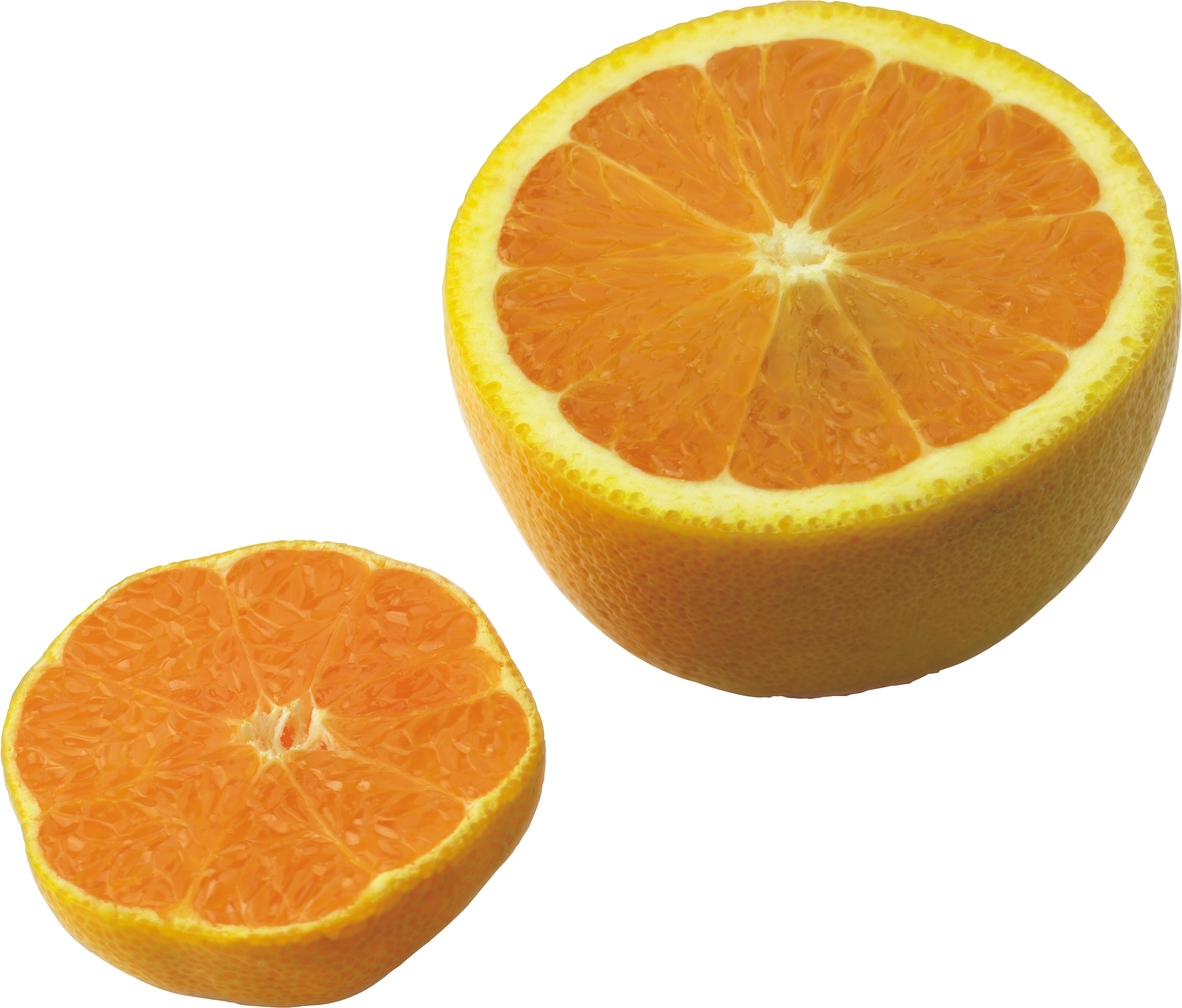 Апельсин. Ломтик апельсина. Половина апельсина. Долька апельсина.