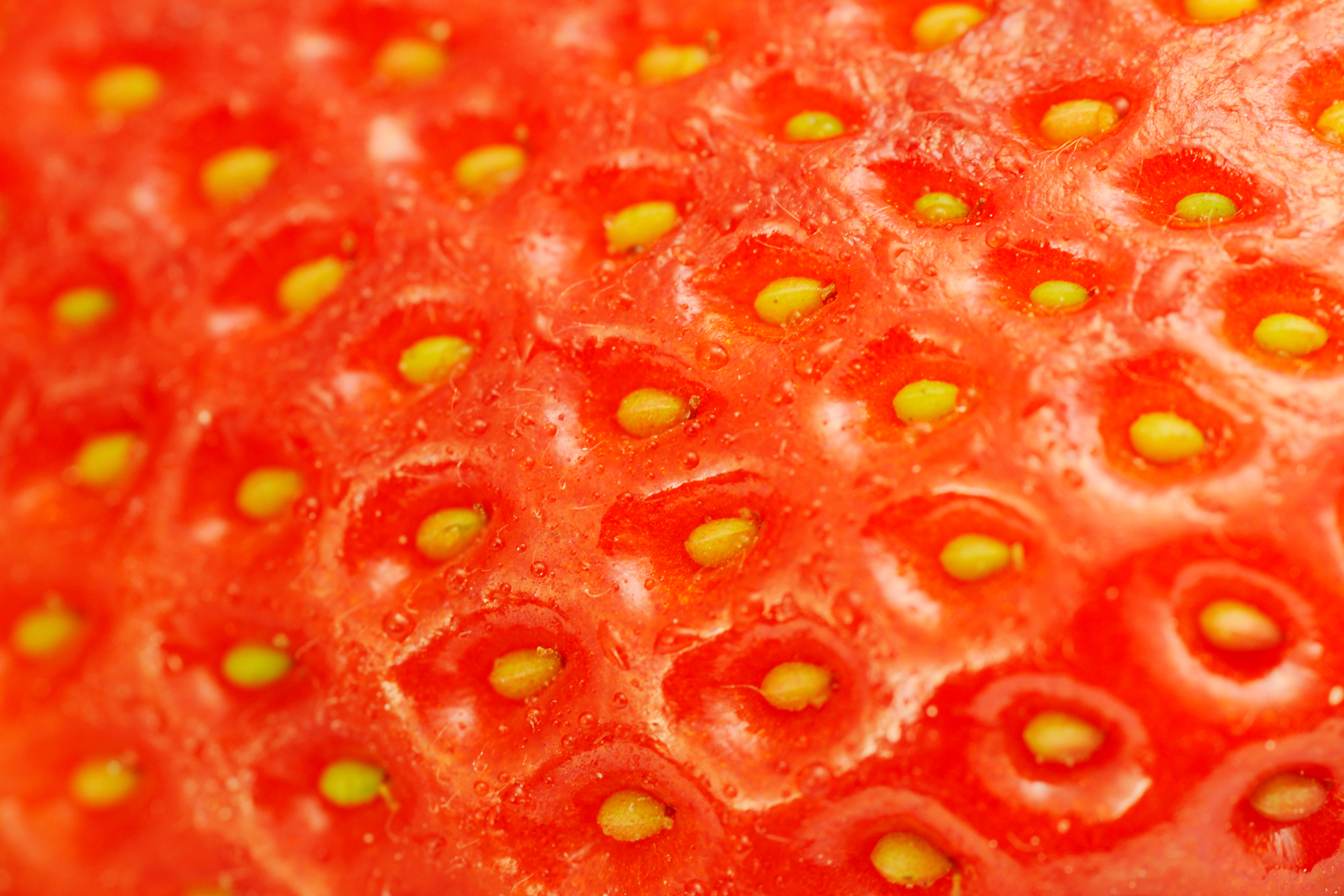 Поверхность ягоды клубники