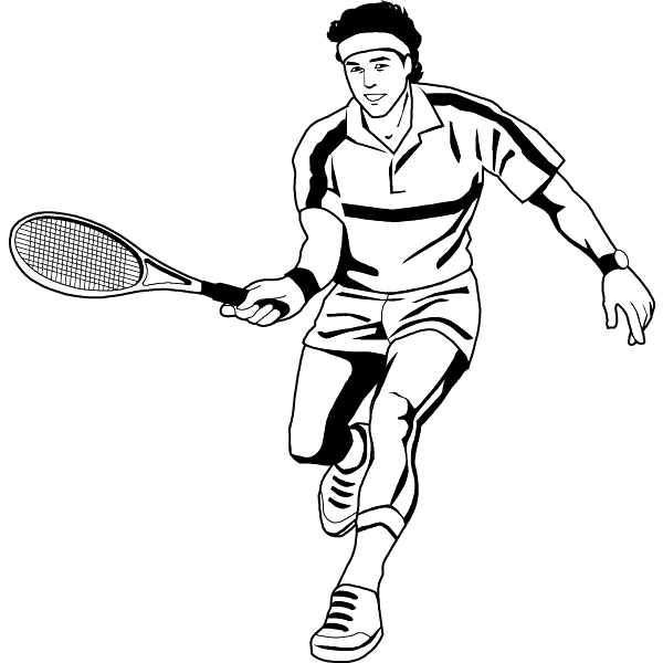 Теннисист рисунок. Теннисист рисунок карандашом. Теннис рисунок. Теннисист раскраска. Спортсмен в движении рисунок